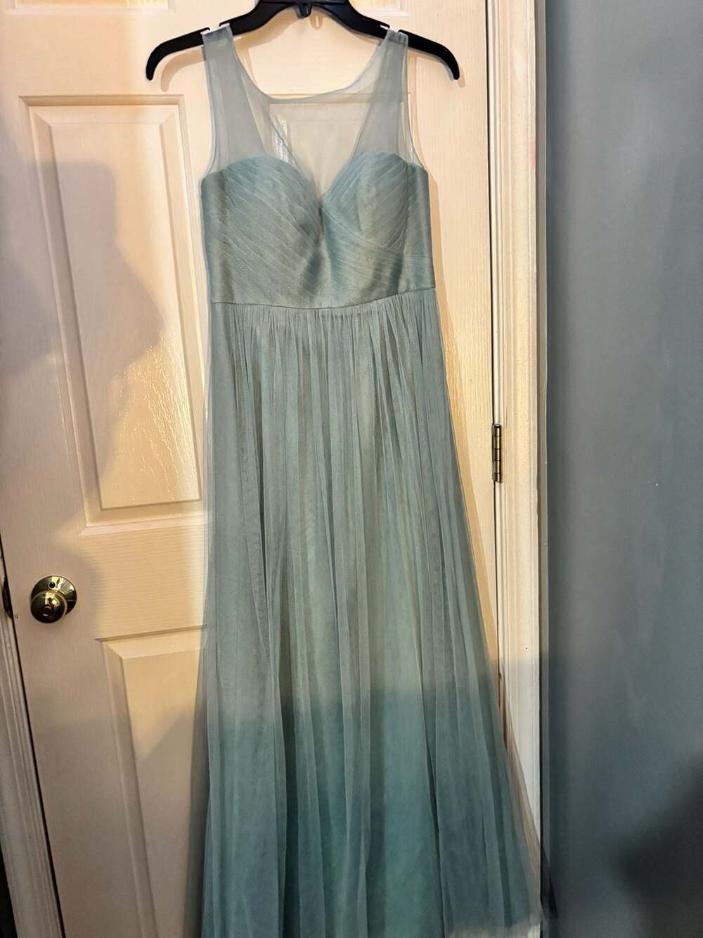 Jenny Yoo Collection Aria Pleated Tulle Illusion Bridesmaid Gown Size 2